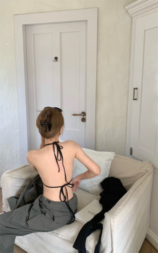 Real shot, real price, sexy hot girl strapped triangle cup bikini suspender