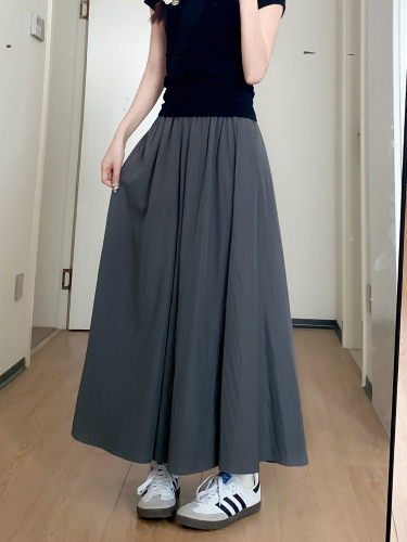 Three-dimensional waistband original quality Yamamoto culottes women's high-waisted a-line skirt casual wide-leg pants for small people