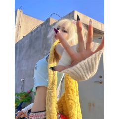 6535拉架棉 時尚超火歐美辣妹小眾設計純欲性感外穿鏤空背心女潮