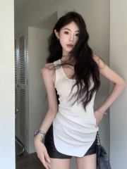 Summer basic daily wear casual simple work vest slimming slim suspender top