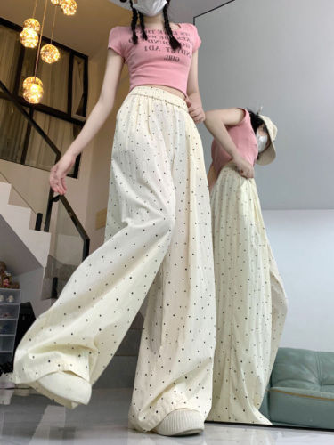 Mint Mambo Yamamoto Pants Women's Summer Thin Lazy Style Loose and Versatile Trendy Slim Casual Straight Leg Wide Leg Pants