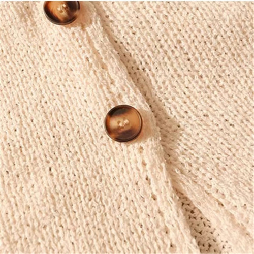 Korean-inspired petite shawl collar knit cardigan 2024 new fashion versatile split vest top for women short sleeveless jacket top