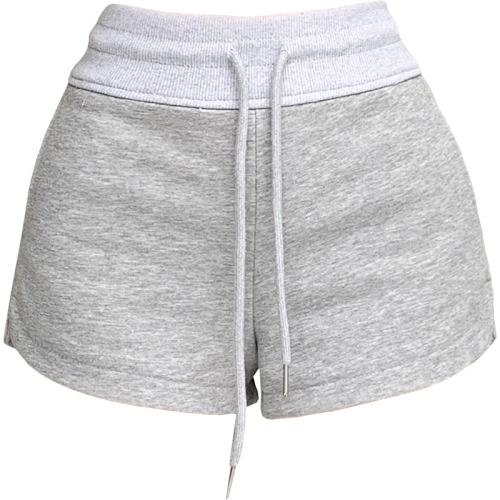 Real shot of hot girl drawstring sports shorts 2024 summer girls' sporty high-waisted versatile hip-covering A-line wide-leg pants