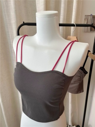 Actual shot of new summer contrast pleated camisole