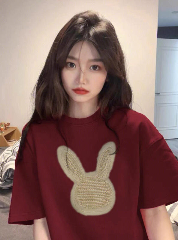 Summer ins new 100% combed cotton loose large size Korean version student versatile bf short-sleeved T-shirt women's clothing