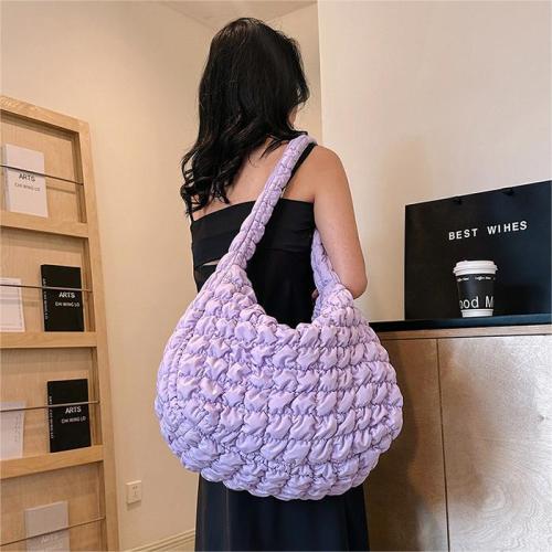 Foreign trade popular bags for women 2024 new style personalized design pleated cloud large capacity single shoulder crossbody bag tote bag