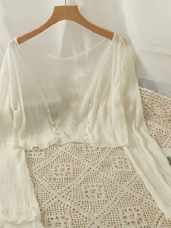 Pink Tencel sunscreen cardigan for women, summer shawl, ice silk long-sleeved air-conditioning blouse, thin waistcoat, outer wear
