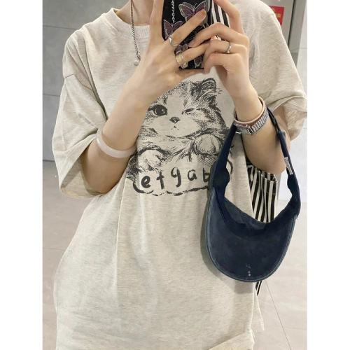 High quality pure cotton 220g combed tightly and feels good live quality front printed short sleeve t-shirt for women