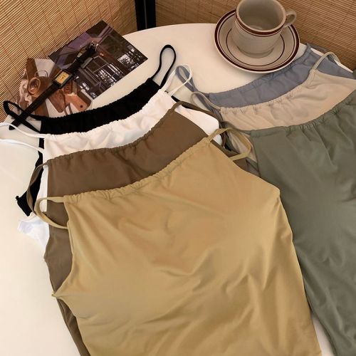 Actual shot and real price. Retro Korean style sexy suspender design. Short inner top for European and American hotties.