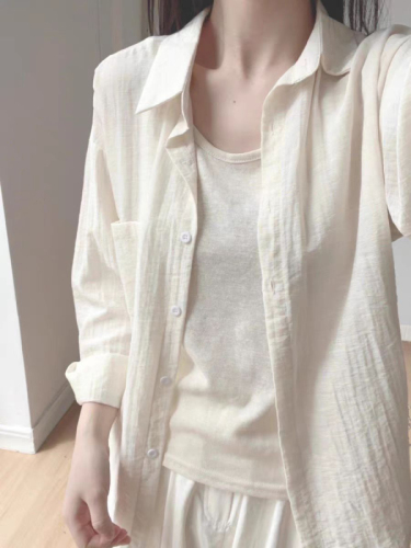 Sun protection shirt top for women summer 2024 design niche versatile long-sleeved outer wear casual shirt thin jacket