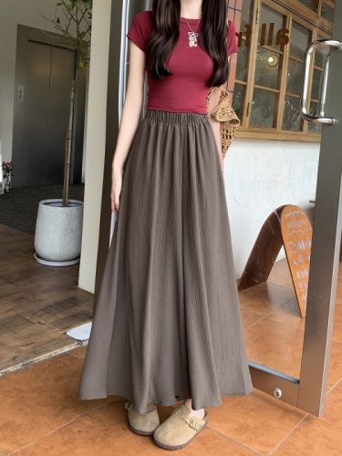 Actual price, real shot, large size summer loose wide-leg umbrella skirt, casual pants and half-length culottes