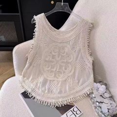 新款別致驚艷無袖背心女夏甜辣疊穿外穿設計感獨特洋氣時髦上衣