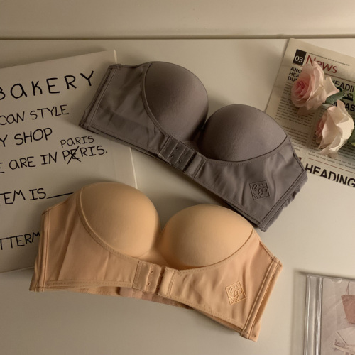 Strapless underwear for women, push-up non-slip tube top underwear, small breast invisible bra, beautiful back wrap bra