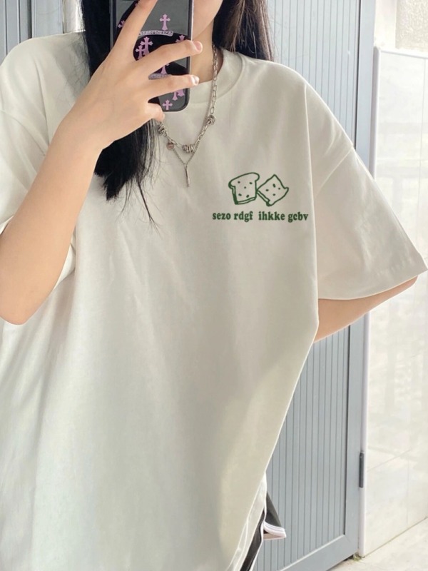 Short-sleeved T-shirt women's new summer design niche loose versatile half-sleeved top ins style