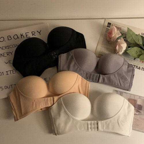 Strapless underwear for women, push-up non-slip tube top underwear, small breast invisible bra, beautiful back wrap bra
