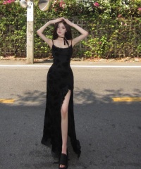 Real photos and real prices 2024 new summer hot girl suspender dress