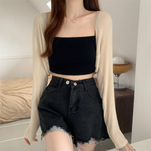 Summer new thin air-conditioned blouse knitted long-sleeved sun protection small coat for women