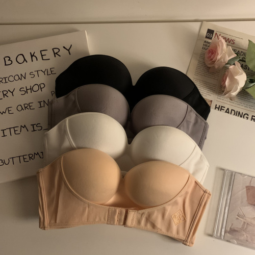 Strapless underwear for women, push-up non-slip tube top underwear, small breast invisible bra, beautiful back wrap bra