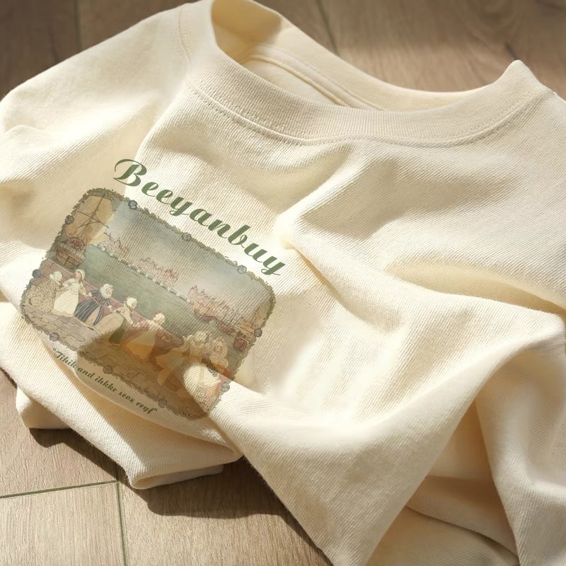 Fully 200g pure cotton bag collar with high quality Douyin and Tmall quality cartoon printing