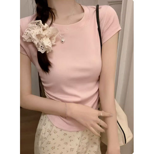 Designed waist slimming summer short hottie T-shirt for women