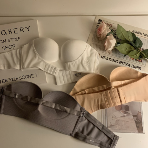 Strapless underwear for women, push-up non-slip tube top underwear, small breast invisible bra, beautiful back wrap bra