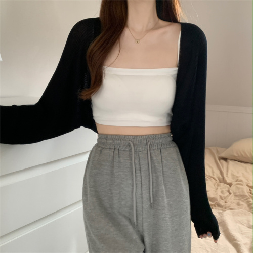 Summer new thin air-conditioned blouse knitted long-sleeved sun protection small coat for women