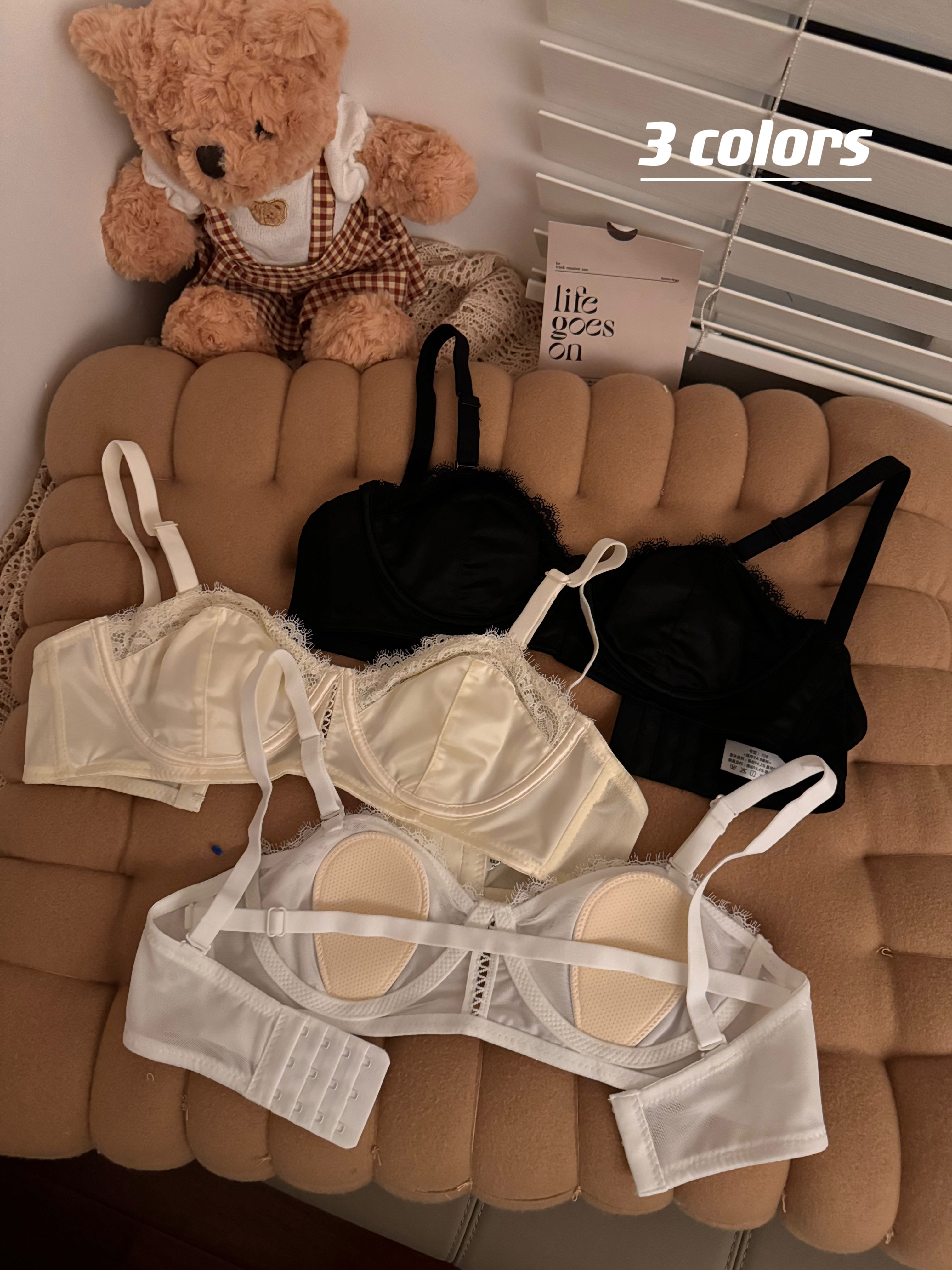 Real shot of summer wire-free comfortable breathable underwear for women without trace small breasts push-up anti-sagging bra