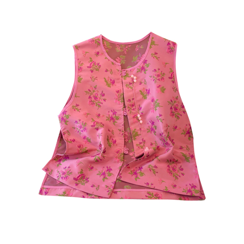 New Chinese style Chinese style lace embroidered vest for women summer thin outer wear high-end sleeveless top trendy