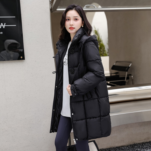 Removable hat cotton coat women's mid-length 2024 winter new Korean style chic bread coat thickened down jacket for women