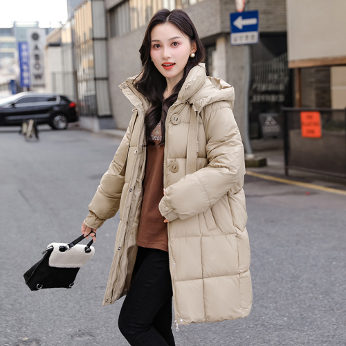 Removable hat cotton coat women's mid-length 2024 winter new Korean style chic bread coat thickened down jacket for women