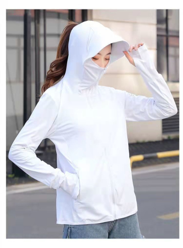 Ice Silk Slim Sun Protection Clothing Women's Summer Anti-UV Breathable Air-Conditioning Clothing Cardigan Lightweight Short Jacket