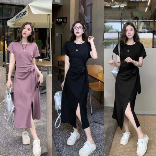 Hepburn style black dress for women summer 2024 new tea break French style high-end small long dress