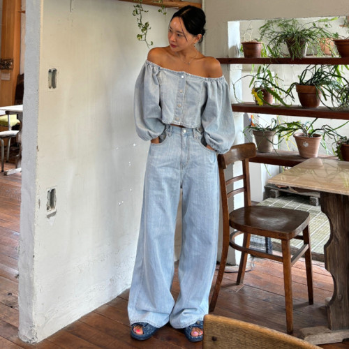 oversize loose fit jeans wide leg pants