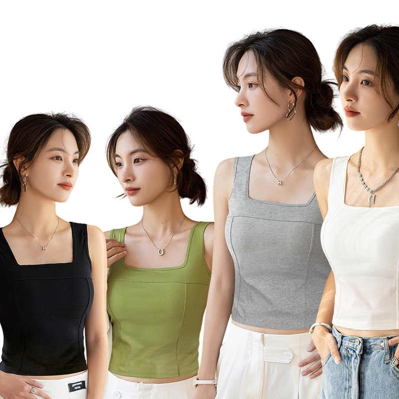 Vest women's summer bra with padded fixed coaster outer wear underwear without steel ring seamless chest wrap bottoming tube top