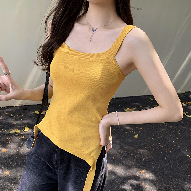 實拍圖多巴胺絕美高級感超好看無袖背心女夏2024新款外穿系帶上衣