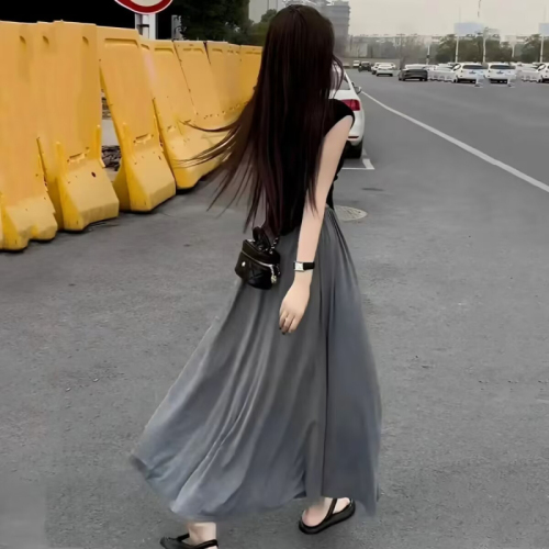 New style drapey long skirt to ankle skirt casual high waist slim suit skirt over knee long women's skirt summer