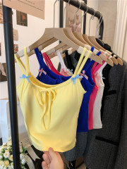 Actual shot ~ American style pure lust hottie wearing a strappy camisole, versatile sleeveless top with breast pads