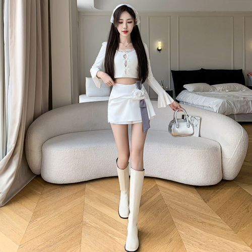 Real shot of handmade three-dimensional rose skirt for women with chic design niche 2024 temperament hot girl style A-line skirt