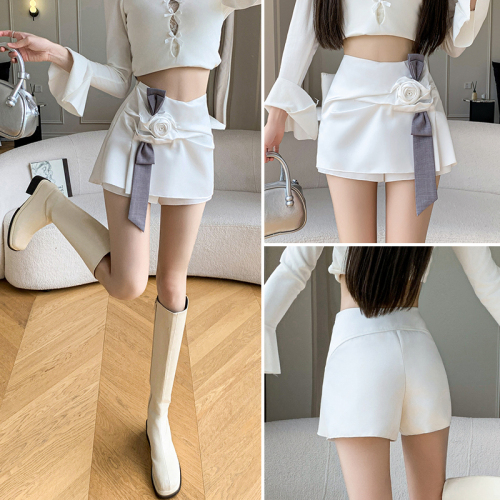 Real shot of handmade three-dimensional rose skirt for women with chic design niche 2024 temperament hot girl style A-line skirt