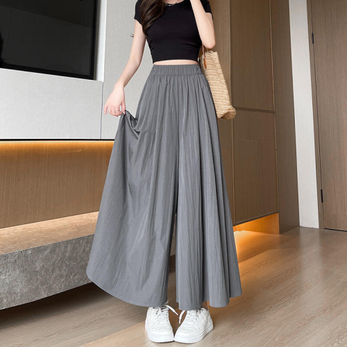 South Korea's Dongdaemun Swing Long Pants Skirt Women's Summer New Lazy Casual Imitation Cotton Wide-leg Pants Loose Yamamoto Skirts