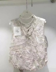 New Chinese style button sleeveless vest for women, summer sweet and spicy layered wear, unique design, fashionable top