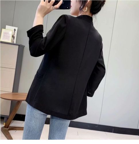 Chiffon small blazer women's thin 2024 spring and summer new Korean style casual versatile drape white suit top