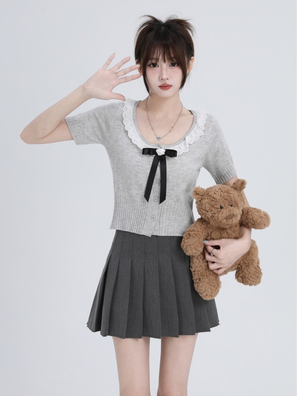 French simple temperament sleeveless waistcoat V-neck cardigan vest for women new style light mature style loose and slim outer vest