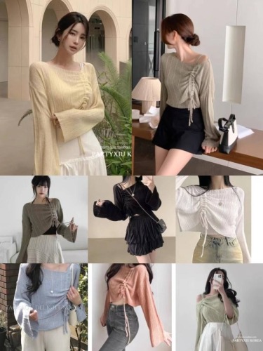 Camisole vest for women with chic temperament, fashionable and versatile slim fit top + drawstring sweater blouse two sets