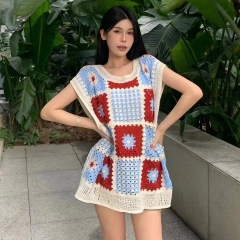 2024 Summer Stunning Sleeveless Vest Women's Summer Sweet and Spicy Outerwear Design Unique Western Fashionable Vest Top