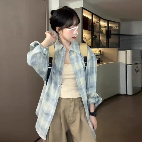 Original fabric 300 pounds extra large French design sense niche stripes and checks coat