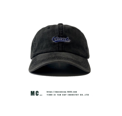 American ins trendy brand retro washed baseball cap for men and women couples Korean version simple embroidery soft top sunvisor peaked cap