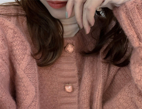 Retro twist soft breasts gentle Japanese sweater for women 2024 autumn and winter loose outer cardigan jacket knitted lazy style