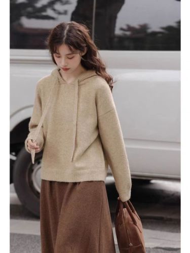 Japanese hooded sweater women's autumn new loose lazy style sweater jacket fashionable foreign top