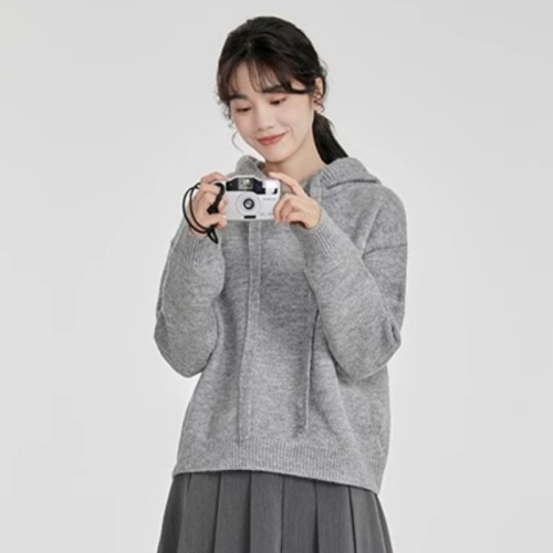 Japanese hooded sweater women's autumn new loose lazy style sweater jacket fashionable foreign top